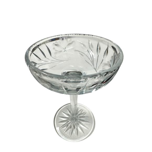 Cut Glass Crystal Compote Antique American Brilliant Period ABP Candy Dish 6.5” - Picture 2 of 8